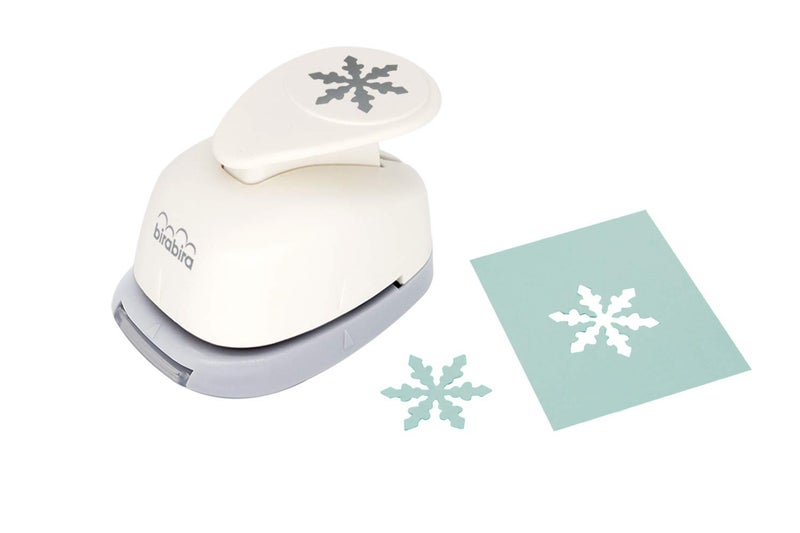 BiraBira Bira Craft 1 inch Snowflake 5 Shape  Christmas Punch  Lever Action Craft Punch for Paper Crafting Scrapbooking - Image 1